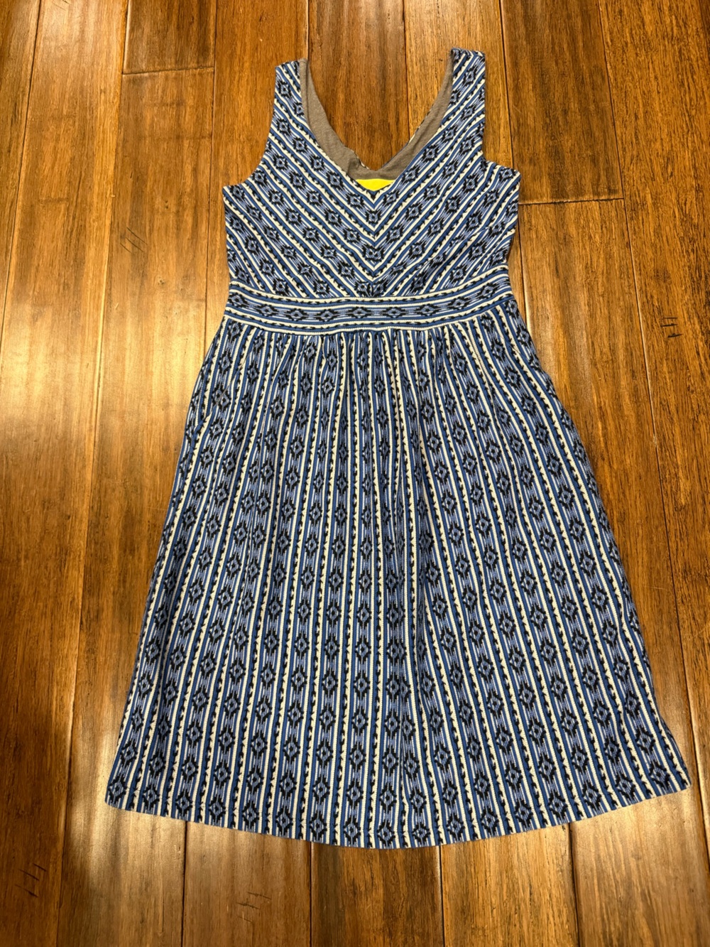 Maeve Blue and White Striped Maxi Dress